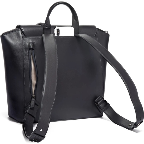 TUMI Genna Leather Backpack - Pepper - Picture 2 of 10